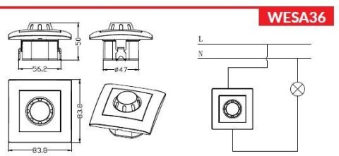 Gniazdo z klapką typ: schuko VCX LC 18 Biały