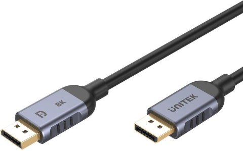 Kabel DisplayPort Unitek 1.4 8k 60hz, 4k 240hz, HDR, HDCP 2.3, DSC 1.2, 1m