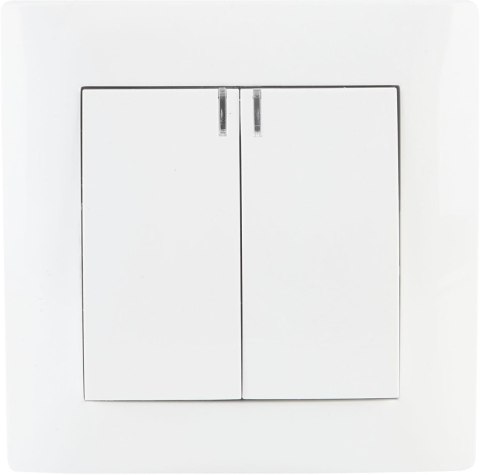 Łącznik podwójny z podświetleniem VCX LC 04 Biały