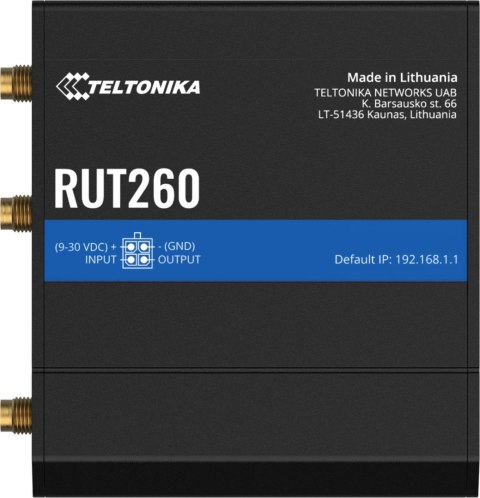 Teltonika RUT260 router przemysłowy 4G / LTE (RUT260000000) Teltonika RUT260 router przemysłowy 4G / LTE (RUT260000000)