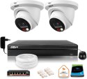 Zestaw monitoringu IP Dahua 8mpx 4K 2 kamery IPC-HDW2849TM-S-IL z dyskiem 1TB