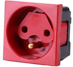 Gniazdo 1M elektryczne pojedyncze + blokada