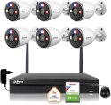 Zestaw monitoringu IP Dahua 6 Kamer WI-FI 5MPx 2K F5D-PV-0280B aktywne odtraszanie LED IR do 30m