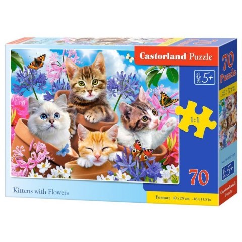 Puzzle 70 kittens with flowers CASTOR Puzzle 70 kittens with flowers CASTOR