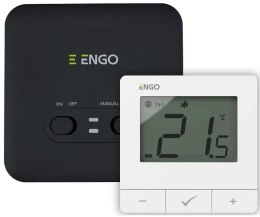 ENGO Controls E20i-W - Regulator temperatury, bezprzewodowy, bateryjny, Wi-Fi, Internetowy, biały, 868MHz