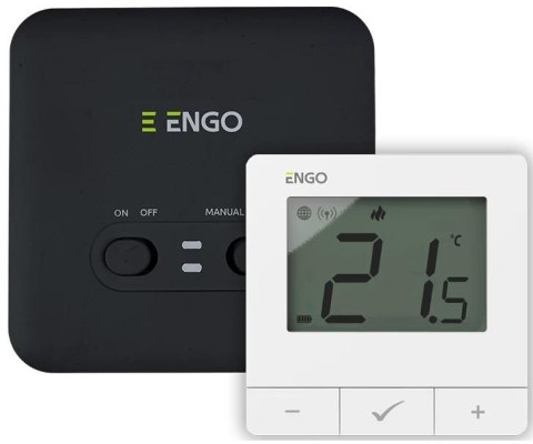ENGO Controls E20i-W - Regulator temperatury, bezprzewodowy, bateryjny, Wi-Fi, Internetowy, biały, 868MHz