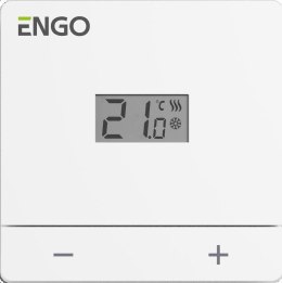 ENGO Controls EASY-BATW - Regulator temperatury, bateryjny, biały, dobowy, natynkowy