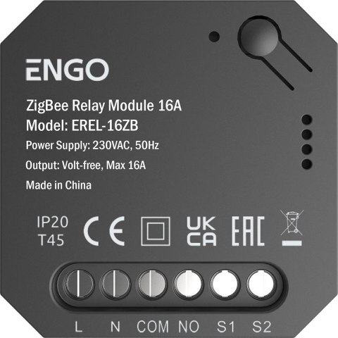 ENGO Controls EREL-16ZB - Smart Relay Inteligentny przekaźnik ZigBee do systemu ENGO Smart, 1x16A, NO-COM