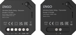 ENGO Controls ETR-868 - Przekaźnik bezprzewodowy EngoLink, nadajnik+odbiornik sterowany radiowo, 868Mhz, 230V
