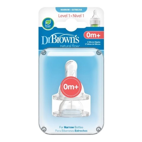 Smoczki 1 standard silikon 2 szt 0m+ DR BROWNS Smoczki 1 standard silikon 2 szt 0m+ DR BROWNS