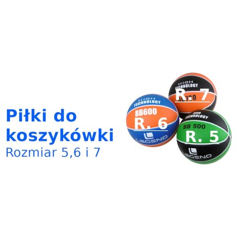 Piłka do kosza BB500 8 paneli zielono-czarna Legend Piłka do kosza BB500 8 paneli zielono-czarna Legend