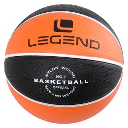 Piłka do kosza BB700 8 paneli czarno-pomarańczowa Legend