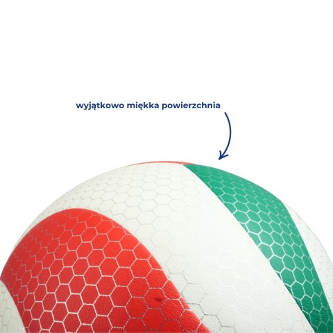 Piłka siatkowa VB9000 czerwień/zieleń/biel rozmiar 4 - Legend Sport Piłka siatkowa VB9000 czerwień/zieleń/biel rozmiar 4 - Legend Sport