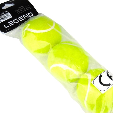 Piłka tenisowa zielona 3 szt - Legend Sport Piłka tenisowa zielona 3 szt - Legend Sport