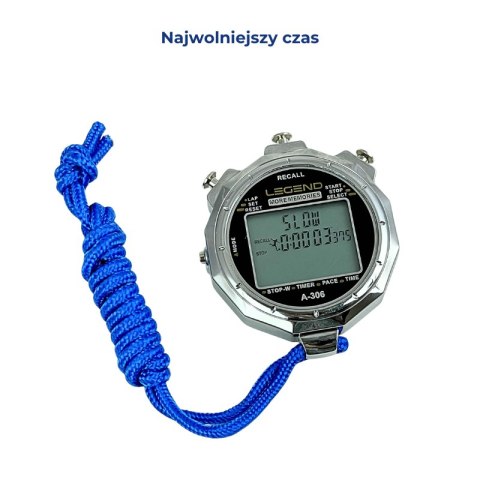 Cyfrowy stoper w metalowej obudowie 100 międzyczasów - Legend Sport Cyfrowy stoper w metalowej obudowie 100 międzyczasów - Legend Sport