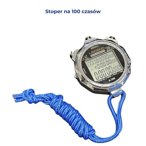 Cyfrowy stoper w metalowej obudowie 100 międzyczasów - Legend Sport Cyfrowy stoper w metalowej obudowie 100 międzyczasów - Legend Sport